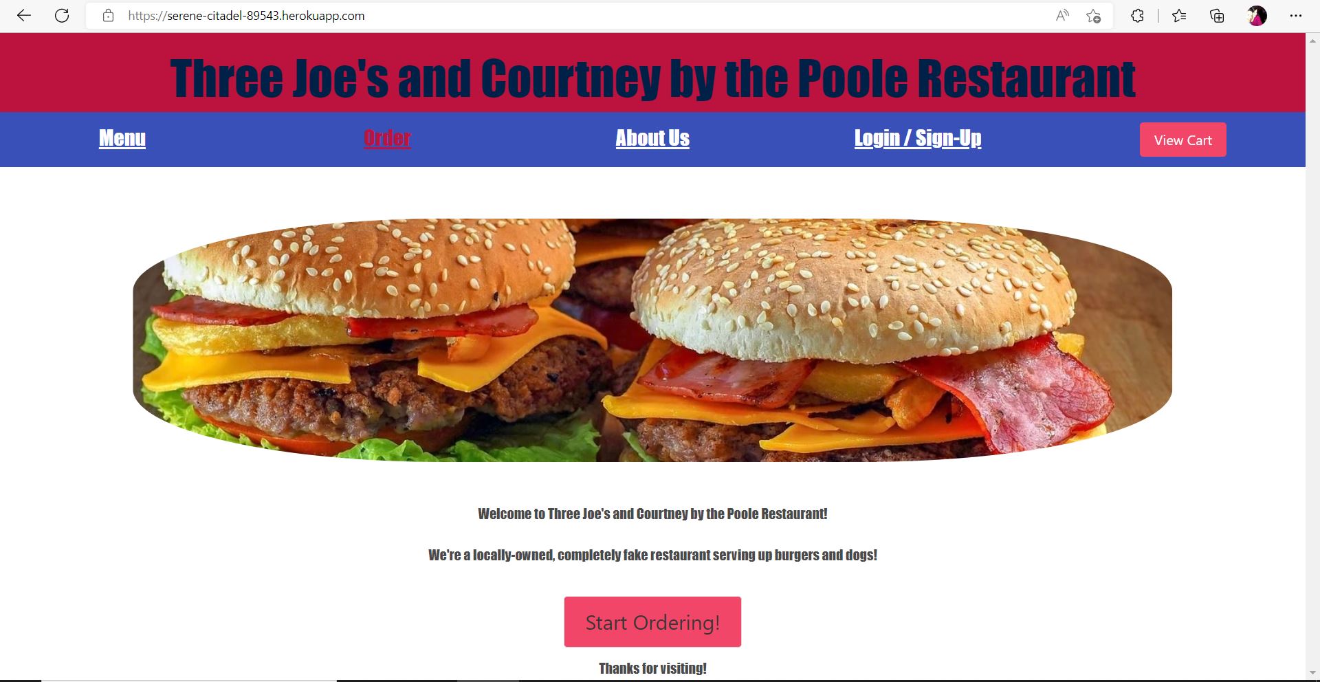 three joes app screen capture